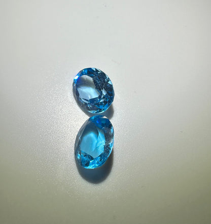 Pair loose Stone Blue Topaz