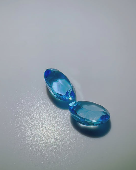 Pair loose Stone Blue Topaz